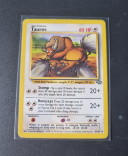 Pokemon TCG Tauros Regular Rare Jungle Card 47/64 Unlimited English 1999 - Image 1