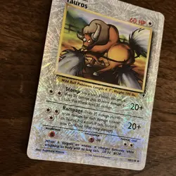 Pokemon Pokemon TCG Aquapolis Tauros 65/110 Holo Rare 2002 60 HP - Image 2