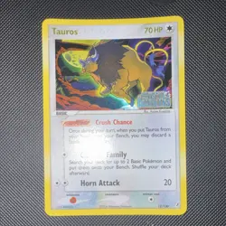 Pokemon TCG Tauros 12/100 Crystal Guardians Reverse Holo 70 HP ENG 2006 - Image 3