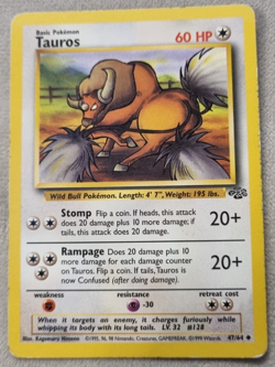Tauros - Jungle Set - 47/64 - Pokemon TCG - MP - Uncommon - FREE UK P&P - Image 1