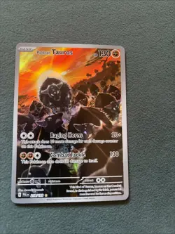 Pokemon TCG Paldean Tauros Holo Card Scarlet & Violet Paldea Evolved 218/193 - Image 1