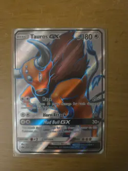 Pokemon TCG Tauros GX Sun Moon 144/149 Holo Full Art Ultra Rare - Image 1