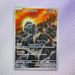 Pokemon TCG Paldean Tauros Holo Card Scarlet & Violet Paldea Evolved 218/193 - Image 1
