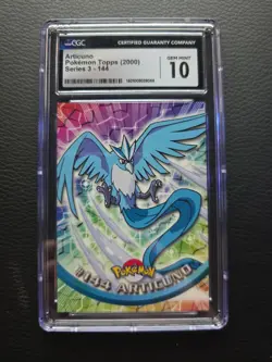2000 Topps Pokemon Series 3 Articuno #144 CGC 10 - Image 1
