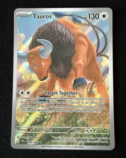 Pokemon TCG Tauros 096/086 CR1 Full Art Holo Rare English 130 HP - Image 1