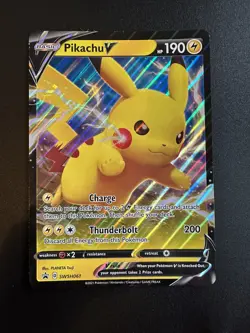 Pikachu V - SWSH061 2021 Sword & Shield Black Star Promo Pokemon TCG Oversized - Image 1