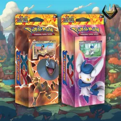 XY Flashfire Pokemon Theme Deck Set [Brilliant Thunder + Mystic Typhoon] - Image 1