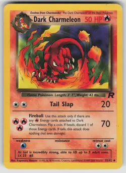 Dark Charmeleon 32/82 Uncommon Team Rocket Pokemon Unlimited Moderately Played - Image 1