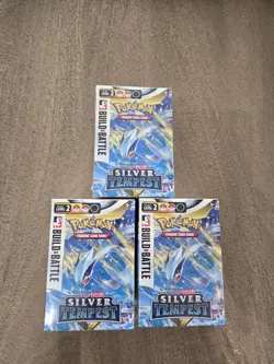 POKEMON TCG Sword and Shield Silver Tempest Build and Battle Lot (3) - Image 1