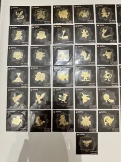 Pokemon 24k Gold Plated Stickers Lot of x 49 - Striking Popping Candy - NO MEW - Image 3