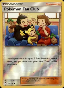 Pokemon Fan Club 133/156 Uncommon Ultra Prism Pokemon Reverse Holo Near Mint - Image 1