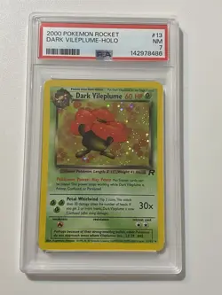 2000 Pokemon Team Rocket Dark Vileplume Holo #13/82 PSA 7 - Image 1