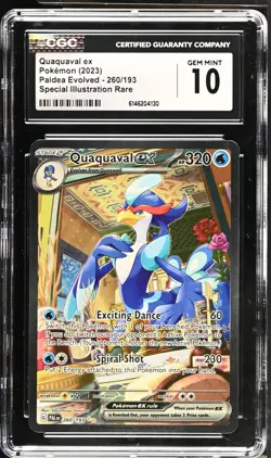 Quaquaval EX 260/193 Special Illustration Rare Pokemon CGC 10 Gem Mint - Image 1