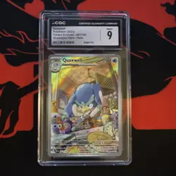The Pokemon Company Pokemon TCG Quaxwell 207/193 Paldea Evolved IR Holo CGC 9 - Image 1