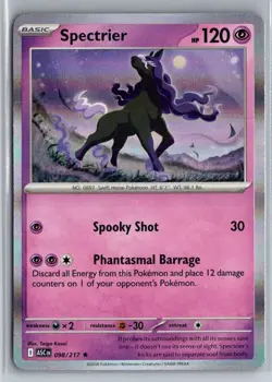 Spectrier 098/217 Rare Ascended Heroes Pokemon Holo Near Mint - Image 1