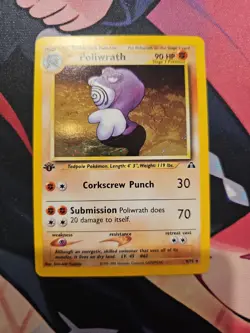Poliwrath - 9/75 - Pokemon Neo Discovery 1st Edition Holo Rare Card WOTC MP Nice - Image 1