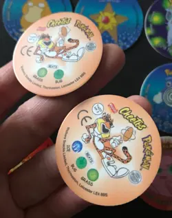 9 X Pokemon Tazos Bundle 2001 Walkers Crisps Cheetos Charmander Psyduck Meowth - Image 4