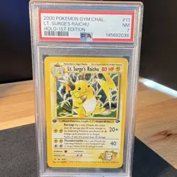 Wotc Lt. Surge's Raichu Gym Challenge 1st Ed 11/132 2000 Eng Holo PSA 7 Pokemon - Image 1