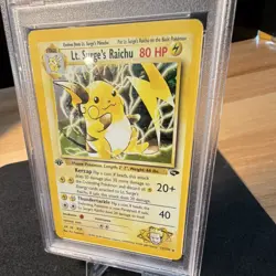 Wotc Lt. Surge's Raichu Gym Challenge 1st Ed 11/132 2000 Eng Holo PSA 7 Pokemon - Image 2