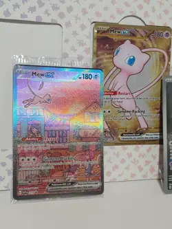 Pokemon TCG 151 UPC Promo Set Mew 053, Mewtwo 052, Metal Mew 205 New Sealed - Image 3