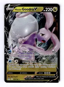 Hisuian Goodra V Lost Origin #135 (2022) Rare Holo V NM Pokemon - Image 1