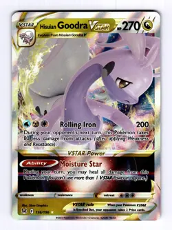 Hisuian Goodra VSTAR SWSH11: Lost Origin #136 (2022) Ultra Rare Holo NM Pokemon - Image 1