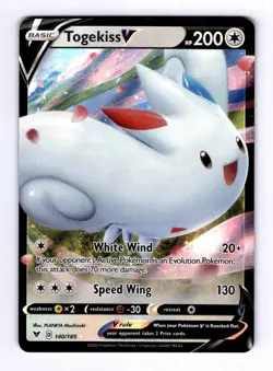 Togekiss V SWSH04: Vivid Voltage #140 (2020) Ultra Rare Holo NM Pokemon - Image 1