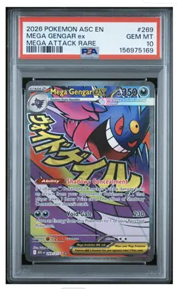 2026 Pokemon Mega Gengar ex #269 Mega Attack Rare PSA 10 Gem Mint English - Image 1