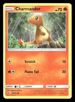 Charmander 18/147 Burning Shadows NM/M Pokemon - Image 1