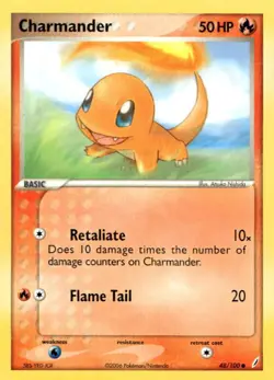 Charmander 48/100 Common Crystal Guardians Pokemon Lightly Played - Image 1