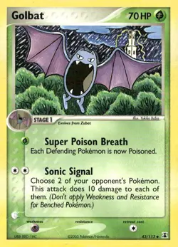 Golbat 43/113 Uncommon Delta Species Pokemon Lightly Played - Image 1