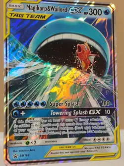 Pokemon Jumbo Tag Team Magikarp & Wailord Gx SM166 from 2019 - Image 1