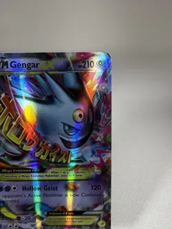 Pokemon TCG M Gengar EX Black Star Promos XY166 Shiny Holo Card - Image 3