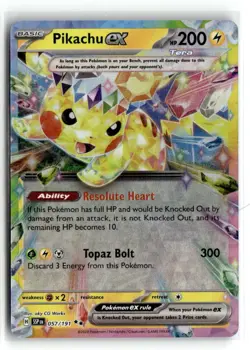 Pikachu ex Double Rare Holofoil NM [SV08: Surging Sparks - 057/191] - Image 2