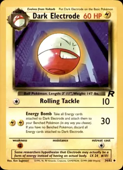 Dark Electrode Team Rocket 2000 34/82 Uncommon Pokemon NM - Image 1