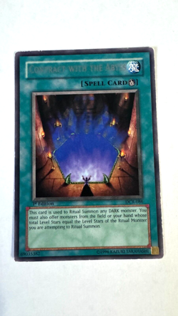 Contract with the Abyss - DCR-086 - Rare - 1st Edition - MP - YuGiOh! - Image 1