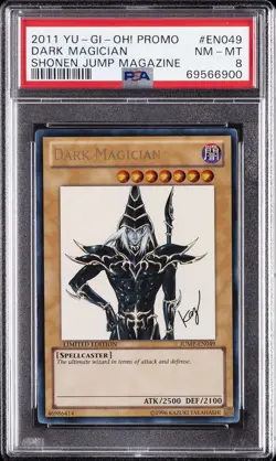 2011 YU-GI-OH! PROMO SHONEN JUMP MAGAZINE #EN049 DARK MAGICIAN PSA 8 - Image 1
