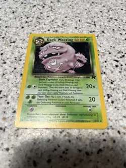 Pokemon TCG Dark Weezing 14/82 Team Rocket Unlimited Holo Rare NR-MINT - Image 1