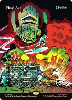 Final Act Foil Borderless Marvel Super Heroes NM MTG - Image 1