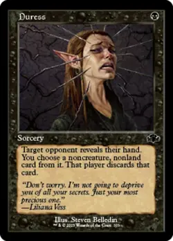 1x Duress - Foil - Retro Frame MTG - Dominaria Remastered - NM-Mint - Image 1