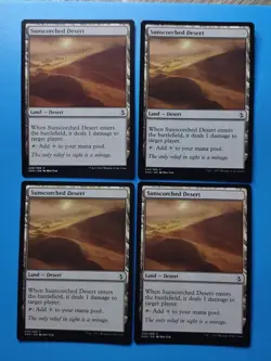 MTG 4x Sunscorched Desert x4 NM Amonkhet Magic Playset - Image 1