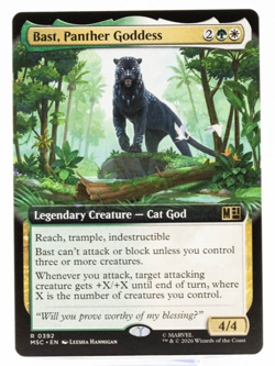 Bast, Panther Goddess Marvel Super Heroes 0392 Rare MTG Extended Art NM - Image 1