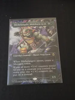 MTG TMNT R 0214 Michelangelo, Weirdness To 11 Foil Borderless - Image 1