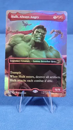 MTG Hulk, Always Angry (Borderless Foil) Commander: Marvel Super Heroes 502 NM - Image 1