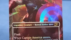 MTG Captain America, Unbowed (Borderless Foil) Marvel Super Heroes 505 MSC NM - Image 3