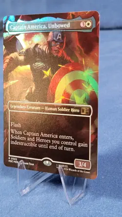 MTG Captain America, Unbowed (Borderless Foil) Marvel Super Heroes 505 MSC NM - Image 5