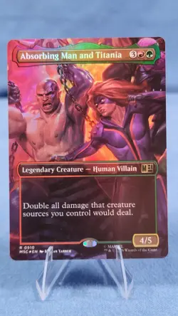 Absorbing Man and Titania Foil Borderless Mtg Marvel Super Heroes NM - Image 1