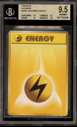 Pokemon Lightning Energy Base Set Japanese BGS 9.5 - Image 1