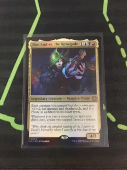 MTG Magic The Gathering Don Andres, The Renegade Foil Vampire Pirate Commander - Image 1