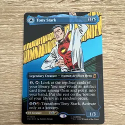 Tony Stark / The Invincible Iron Man Borderless 0392 Marvel Super Heroes MTG NM - Image 1